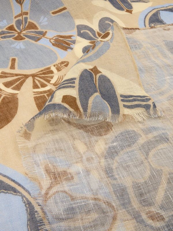 Linen Scarf Light Brown 