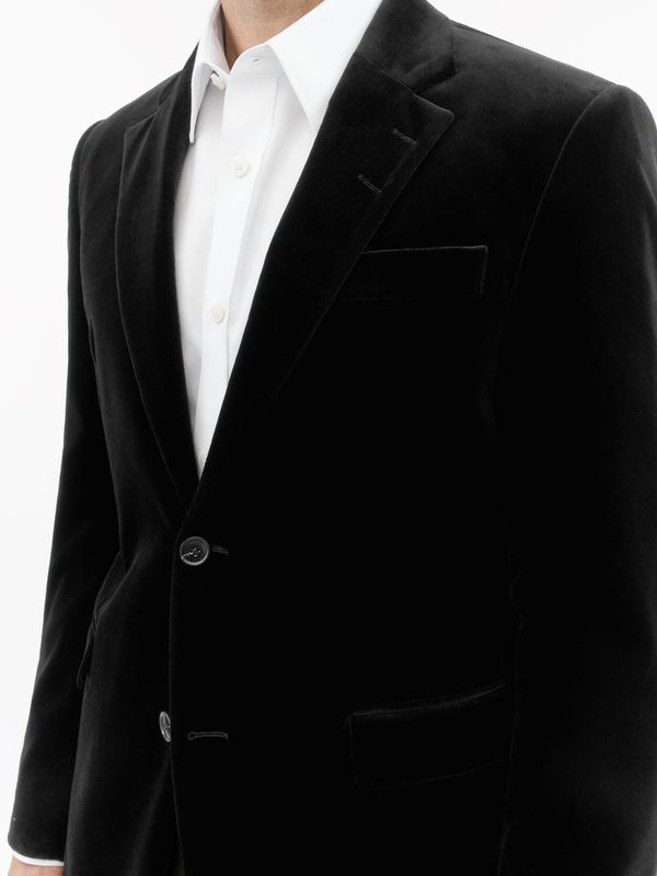 JUSTIN Velvet Blazers Black