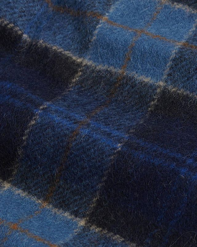 TARTAN Lambswool Scarf Midnight Navy
