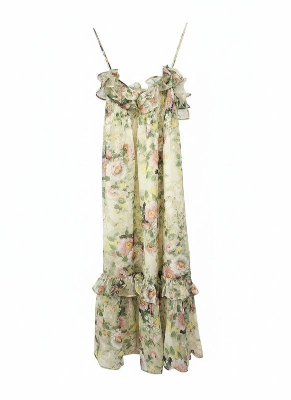 ORGANZA Strap Dress Watercolour Dreams