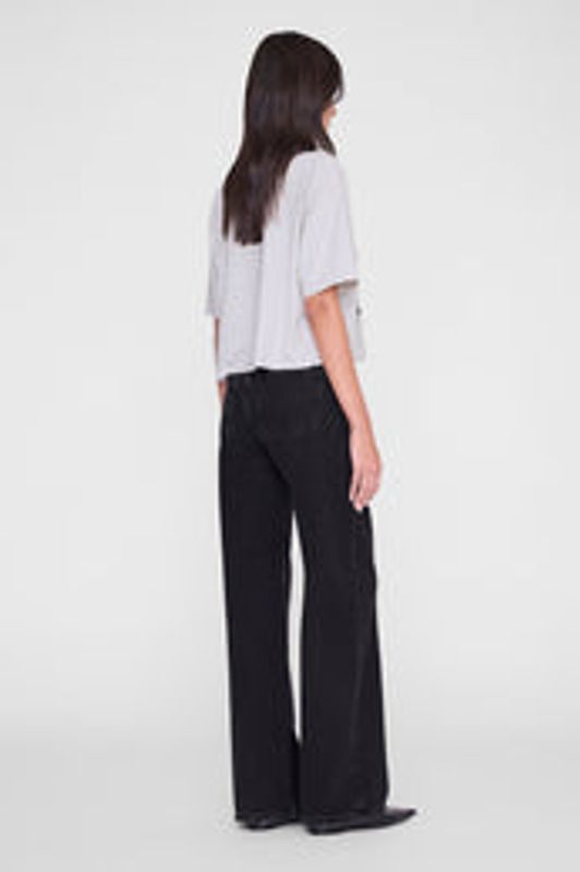 JOHNNY Cropped Tee Grey Melange