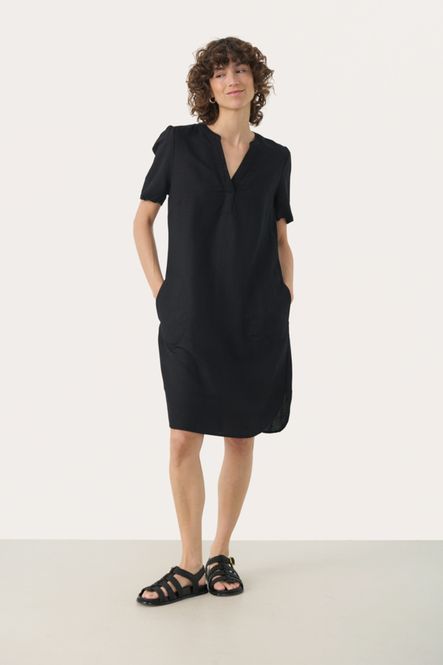 Hovedbilde AMINASE Dress Lin Kjole Black ...