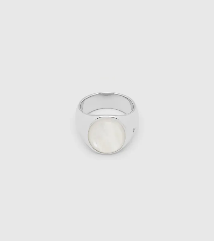 OVAL WHITE MOP Silver 