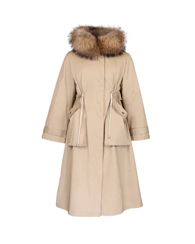 Padded Maxi Parka Camel
