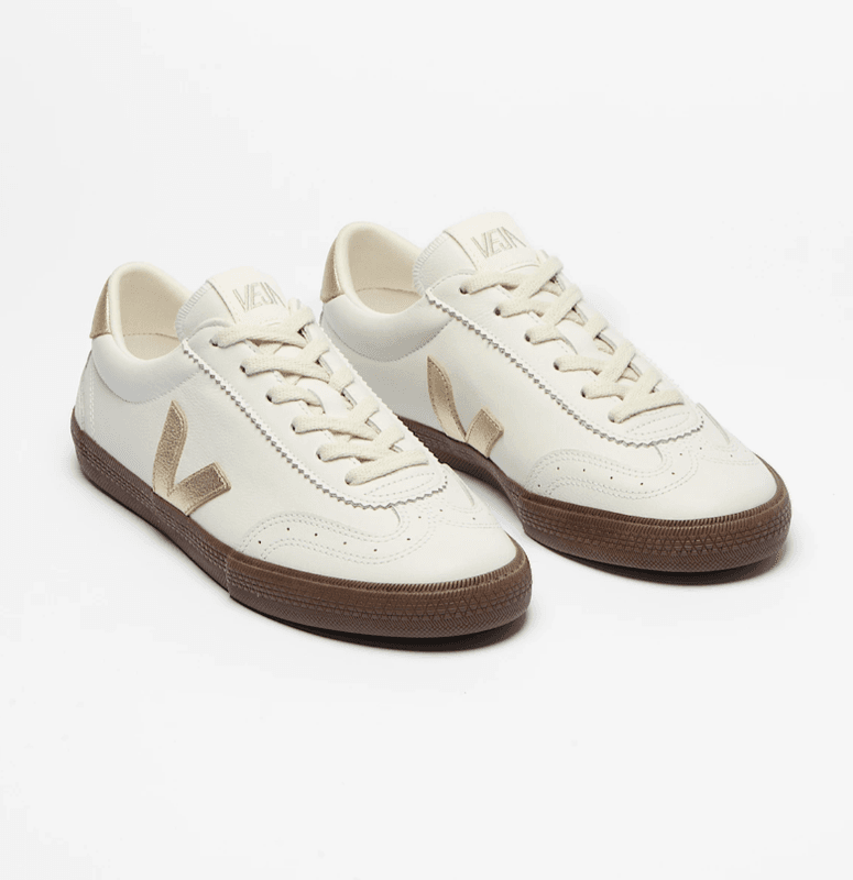 VOLLEY Leather White Platine Bark