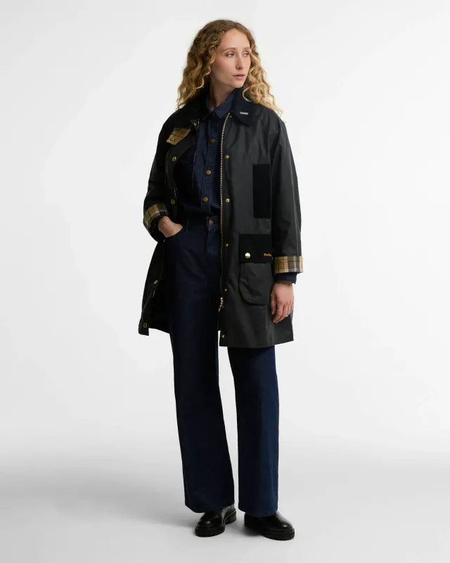 Beaufort Waxed Jacket Icons Navy 