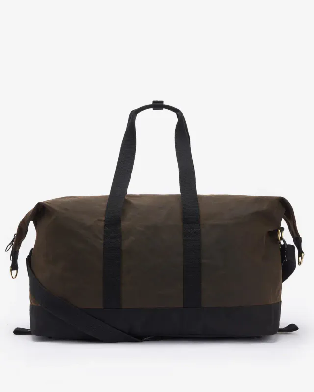 Field Waxed Holdall Sage 