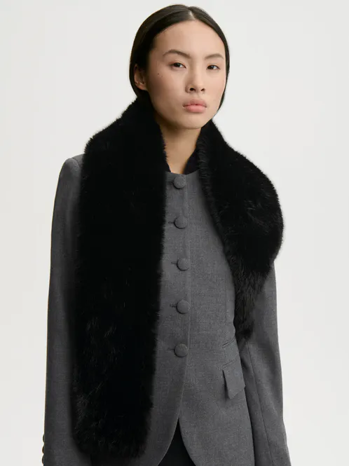 Hovedbilde PELLA Faux Fur Scarf Black