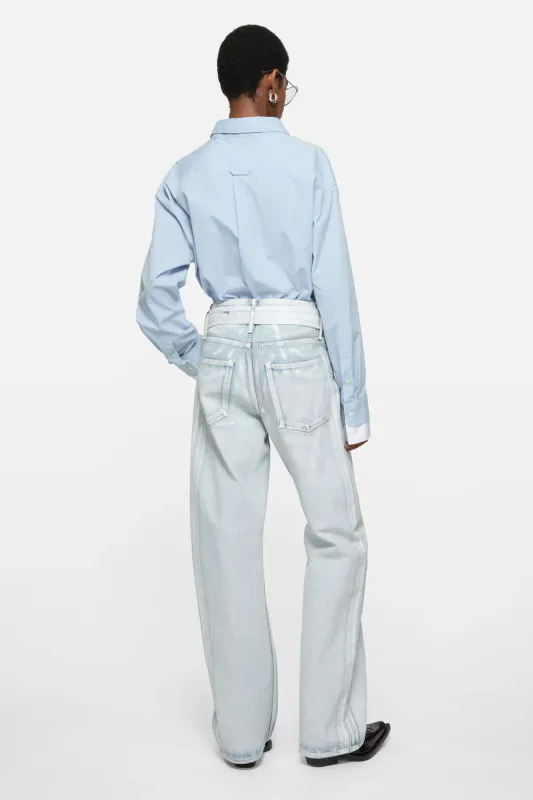 Layered button-up Light Blue White 