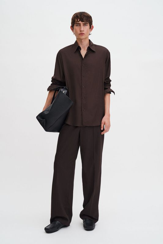 Relaxed Voile Shirt Dark Chocolate
