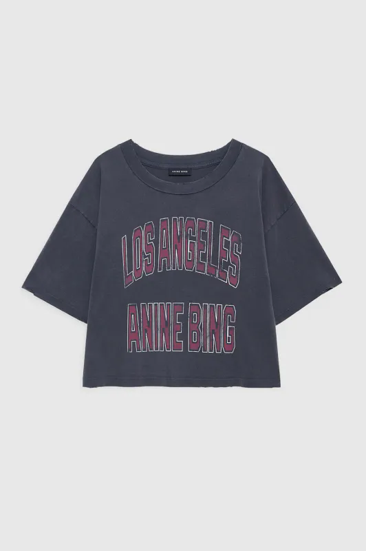 JOHNNY Cropped Tee Washed Black