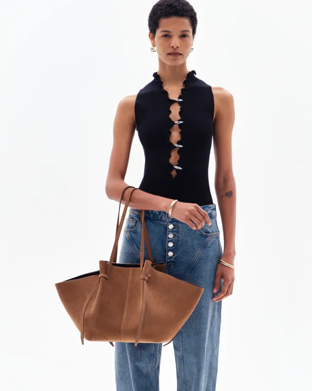 MOCHI Large Tote Cognac Suede