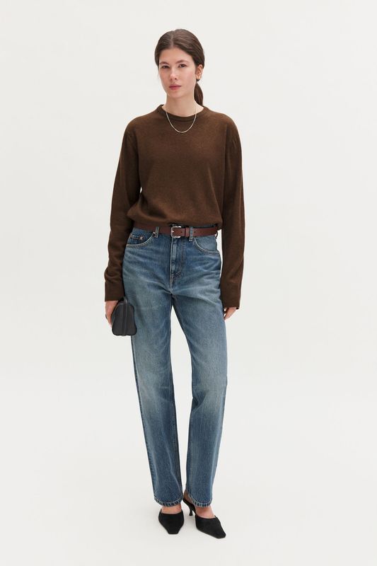 Soft Wool Crewneck Mid Brown 