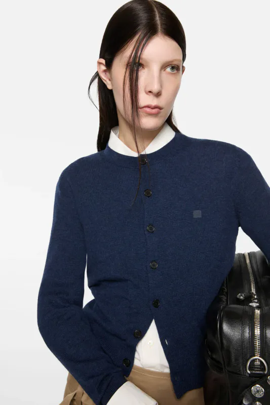 Cardigan Yak Wool Navy Melange 