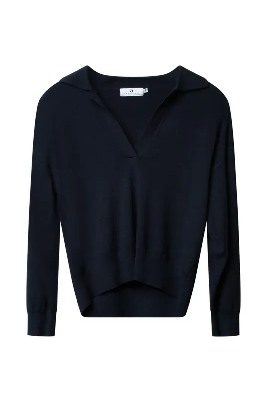 LES Polo Sweater Dk. Navy