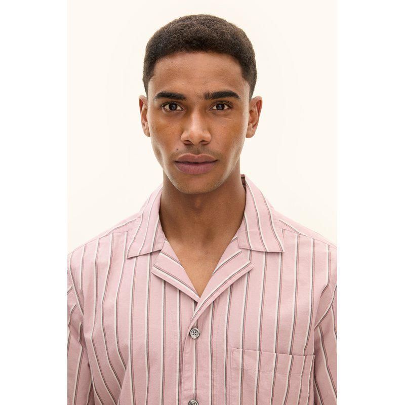 Cuban Striped Shirt Desert Rose