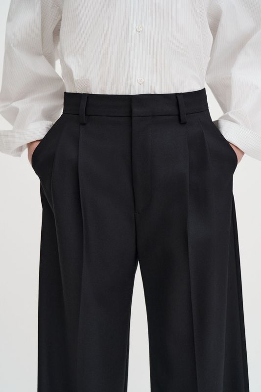 DARCEY Wool Trousers Navy