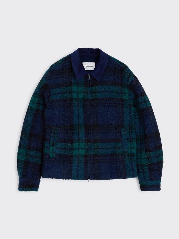 ELIX Fleece Overshirt Navy Check