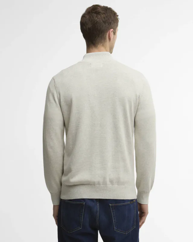Cotton Half Zip Jumper Neutral 