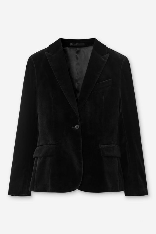 Sasha Velvet Blazer Black