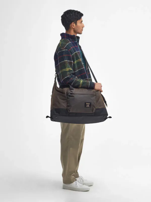 Field Waxed Holdall Sage 