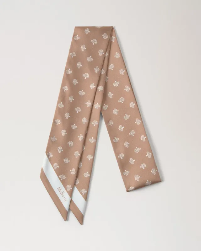Skinny Scarf Mulberry Tree Camel Ecru
