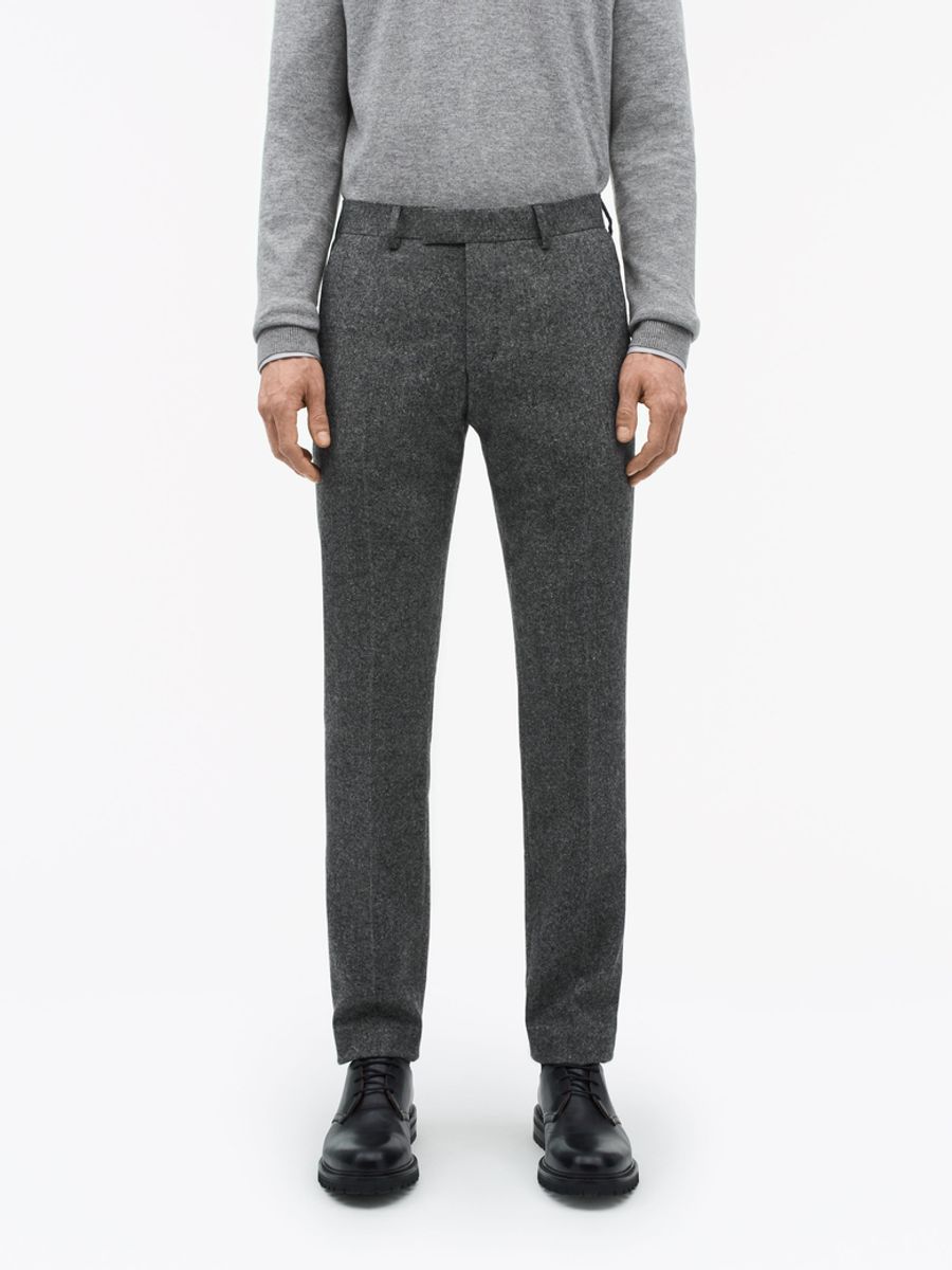 Tenuta Brushed Wool Trousers Black
