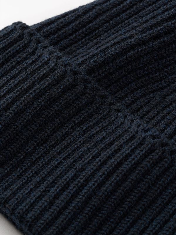 Ferven Oversized Wool Beanie Dark Blue 