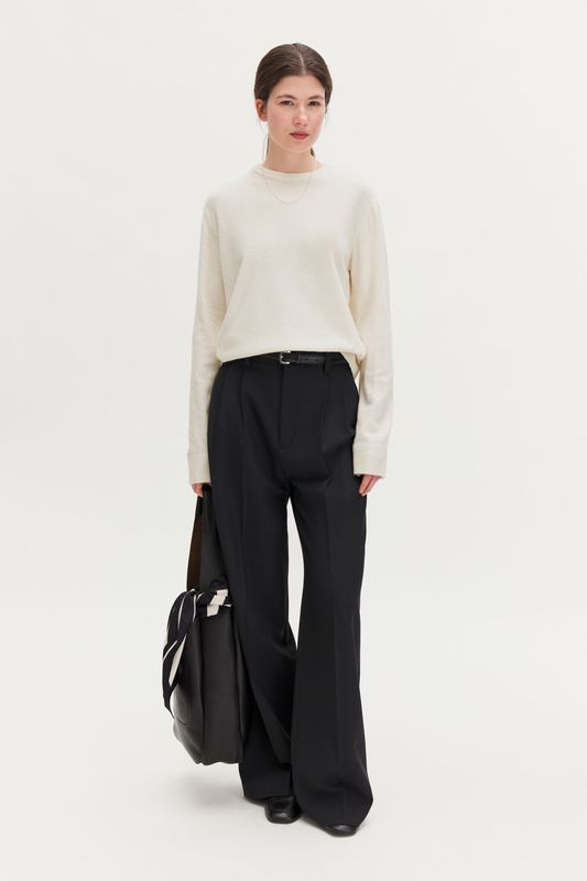 Soft Wool Crewneck Off-White 