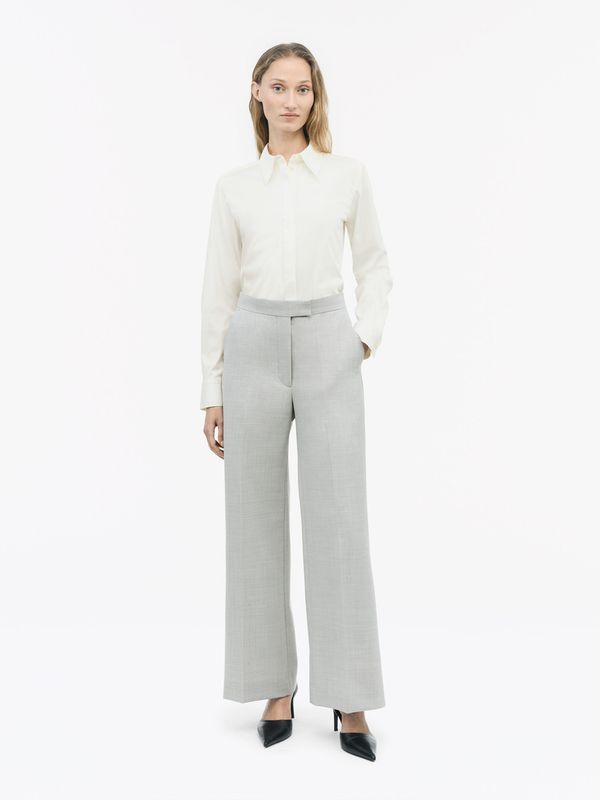 LAINO Stretch Cotton Shirt Off White