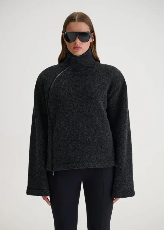 Gneiss Fleece Jacket Dark Grey 