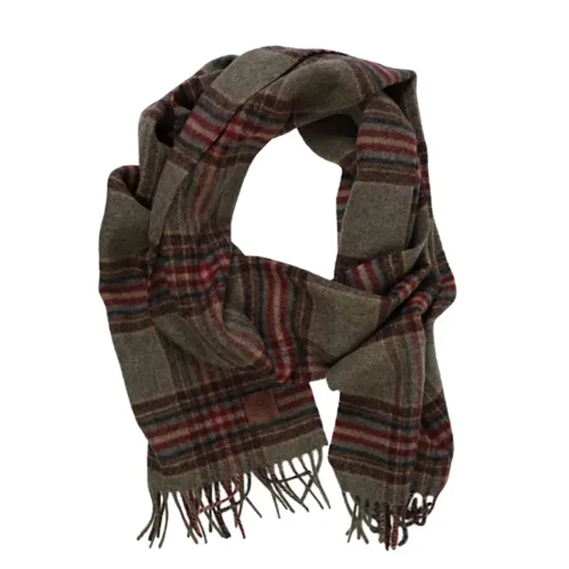 CLASSIC Woven Check Scarf Olive 