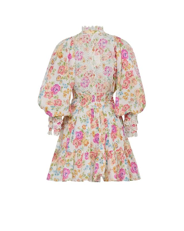 Cotton Slub Mini Dress Flora