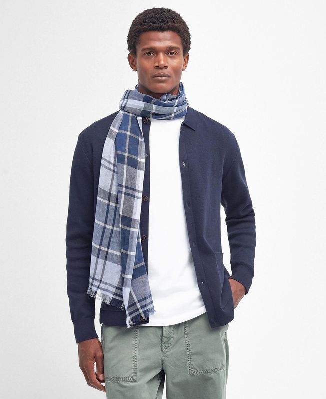 Welton Tartan Scarf Berwick Blue Tartan