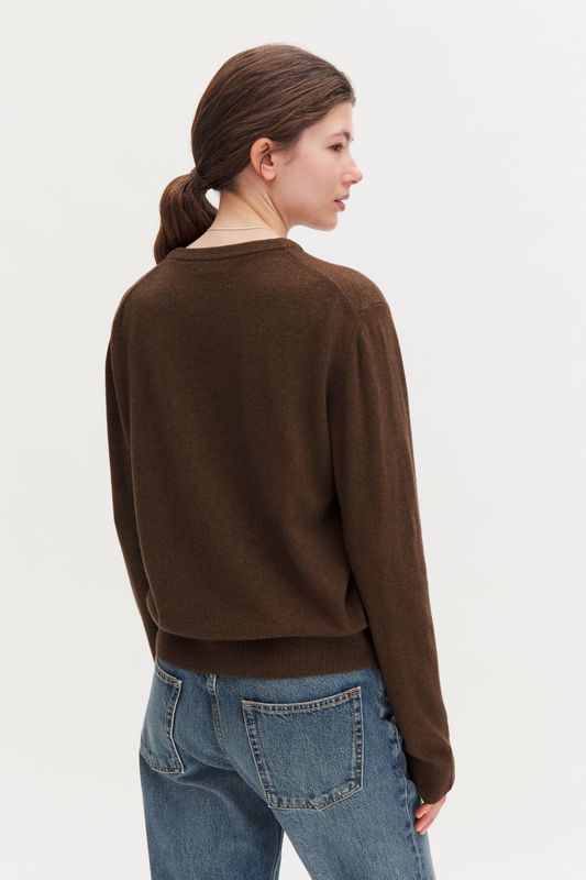 Soft Wool Crewneck Mid Brown 