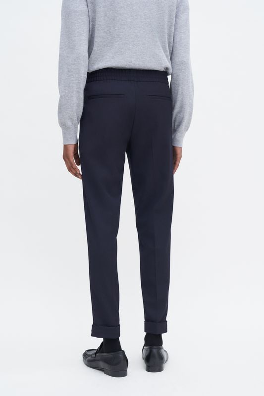Terry Cropped Trousers Navy