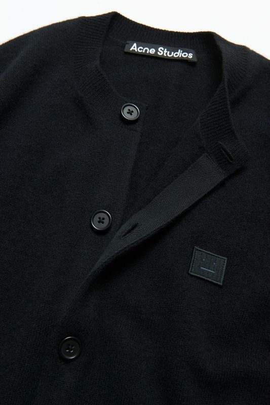 CREW Neck Cardigan Black 