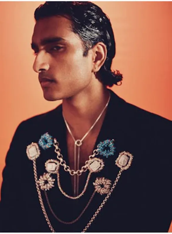 Silencio Chained Brooch Silver