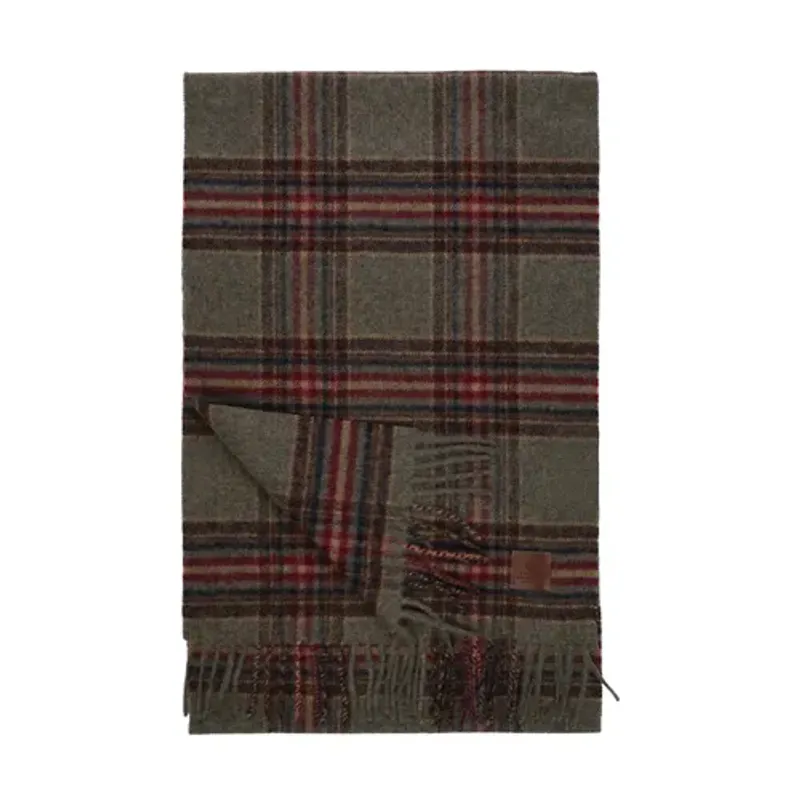 CLASSIC Woven Check Scarf Olive 