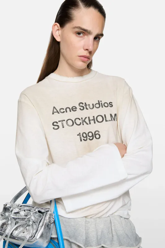 LOGO LS Sprayed 1996 T-shirt Dusty White