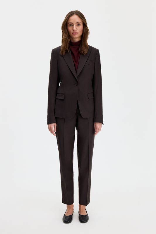 Sasha Cool Wool Blazer Dark Chocolate 