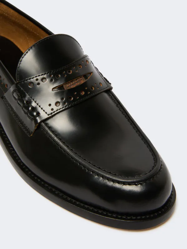 Colomba Leather loafers Black 