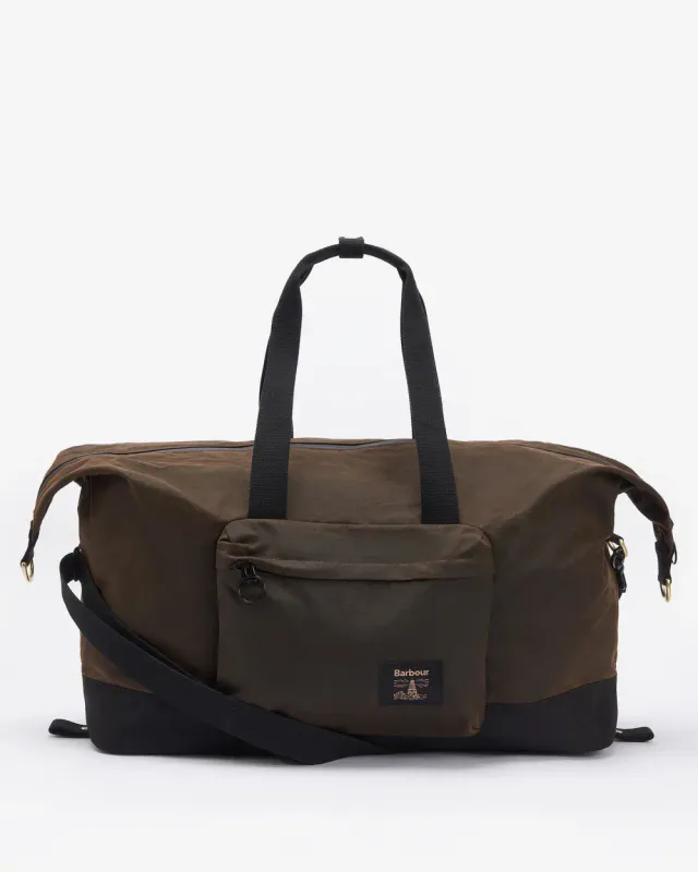 Field Waxed Holdall Sage 