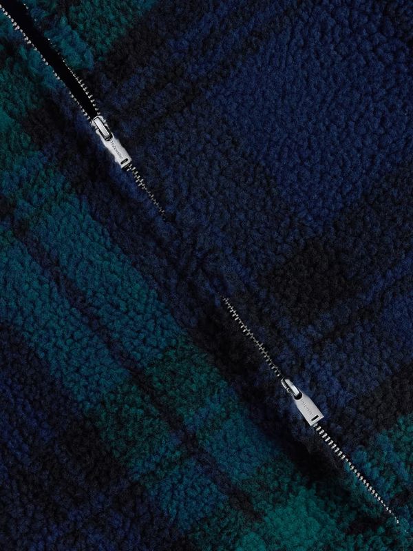 ELIX Fleece Overshirt Navy Check