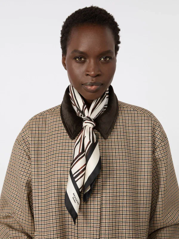SIAM scarf Silk Chocolate Big  