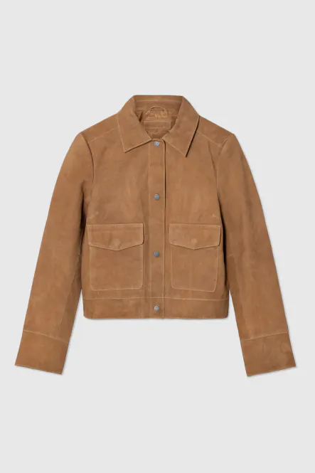 Hovedbilde WMN Suede Short Jacket Cognac