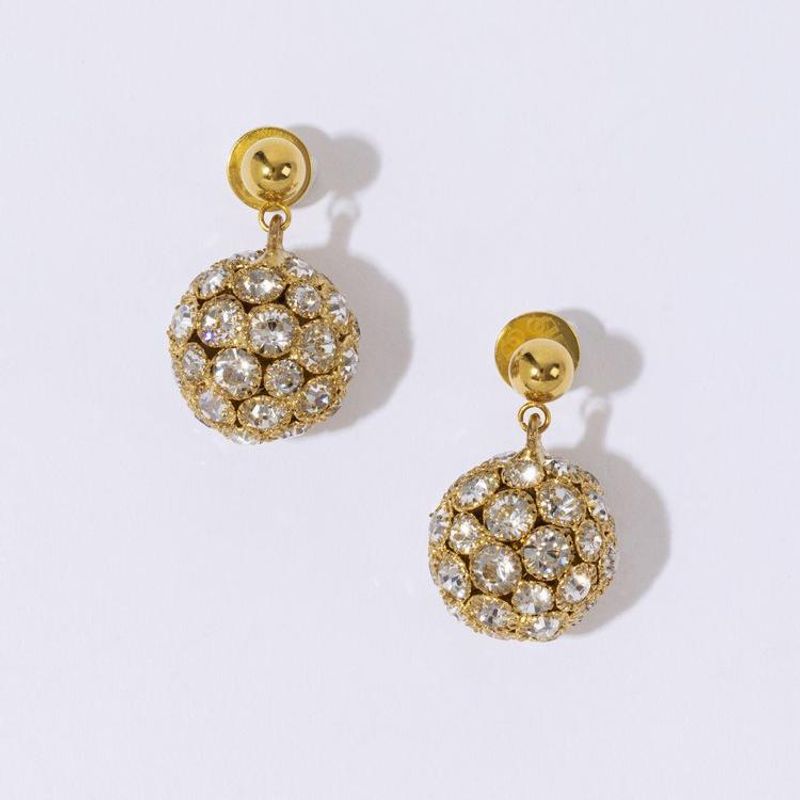 CRYSTAL SPHERE Earrings Gold