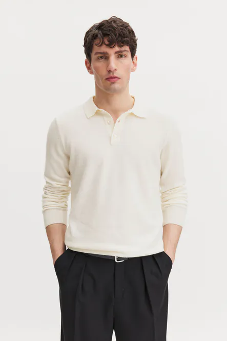 Hovedbilde Soft Wool Polo Shirt Off ...