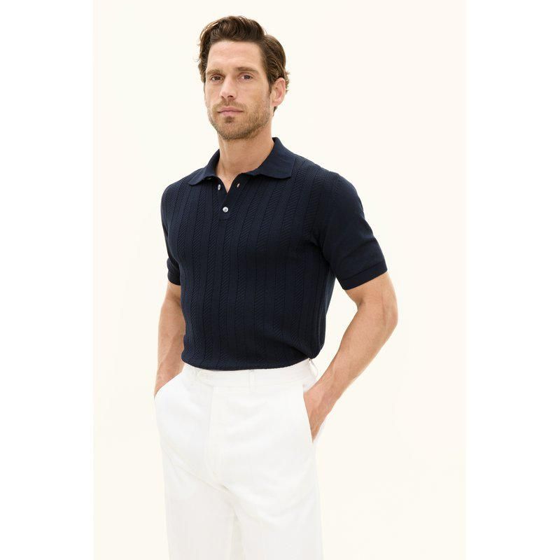 BARTO Stripe Poloshirt Night Blue