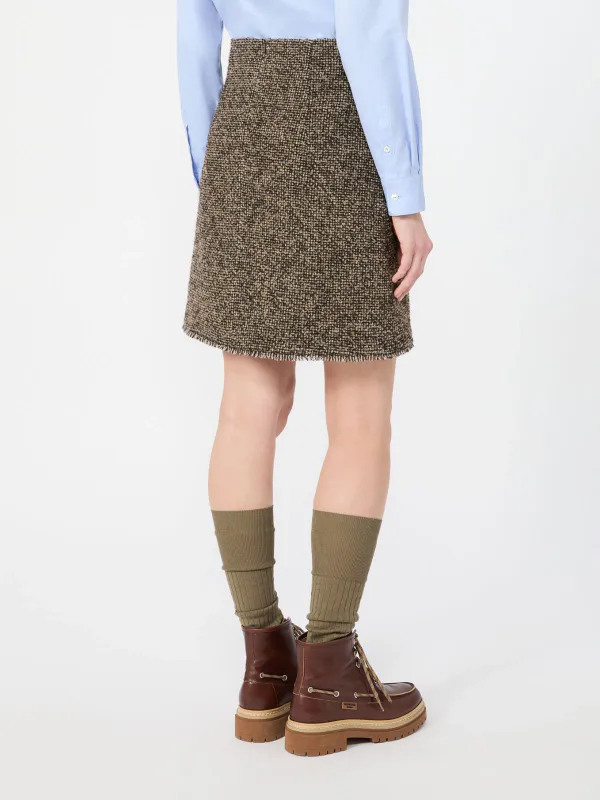 Abataia Skirt Brown Tweed 